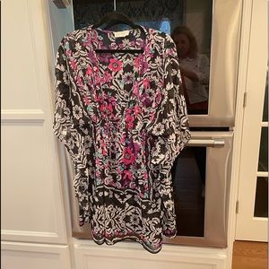 Jessica Simpson black floral coverup